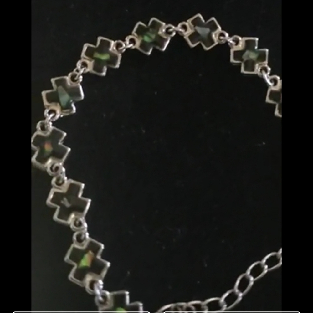 💃Marble Style Silver Chain Bracelets.🌴